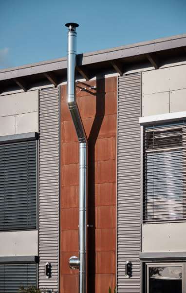 New wave in residential buildings with steel profiles, Nylanndamm in 24980 Schafflund